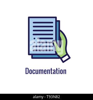 New Business Process Icon | Documentation phase Stock Vector