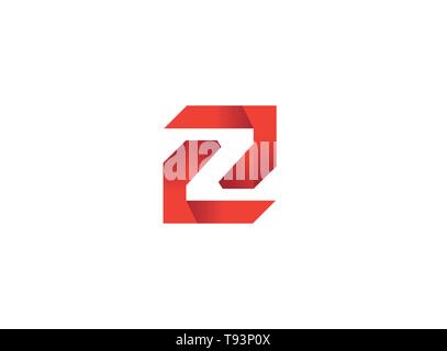 Labyrinth technology symbol alphabet Z for logo design Stock Vector