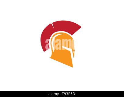 Spartan helmet for warrior protection for logo design Stock Vector