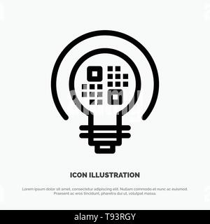 Data, Insight, Light, Bulb Line Icon Vector Stock Vector