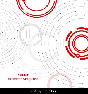 Geometric pattern with connected lines and dots. Stock Vector