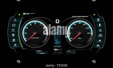Car dash board vector illustration eps 10 Stock Vector