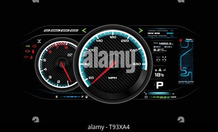 Car dash board vector illustration eps 10 Stock Vector