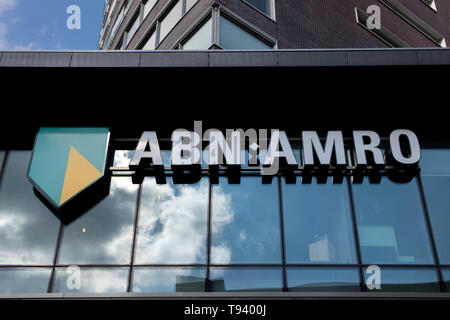 Headquarters of the Dutch ABN Amro bank on the Zuidas in Amsterdam, the financial heart of the Netherlands