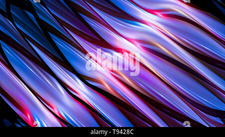 Colorful glowing futuristic metallic technology, computer generated abstract background, 3D rendering Stock Photo