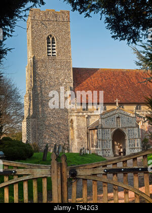 St. Mary's Church in the village of Huntingfield Stock Photo