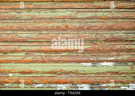 Old wooden window shutters with signs of usage Stock Photo