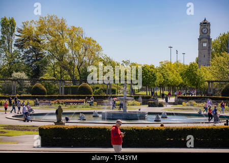 Stanley Park, Blackpool, Lancashire. 12th May 2019. The Italian Gardens in Stanley Park, Blackpool. Stock Photo