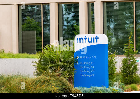 May 9, 2019 Mountain View / CA / USA - The offices of Intuit Incorporated, a company that develops and sells financial, accounting and tax preparation Stock Photo