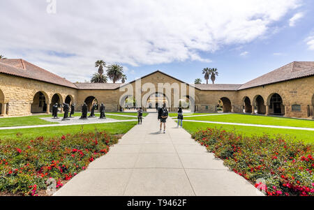 May 9, 2019 Palo Alto / CA / USA - The Memorial Court at Stanford Stock Photo