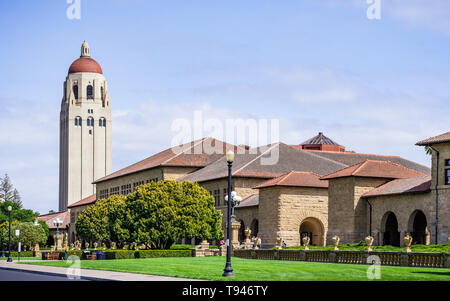 May 9, 2019 Palo Alto / CA / USA - Exterior view of the Main Quad at Stanford University Stock Photo