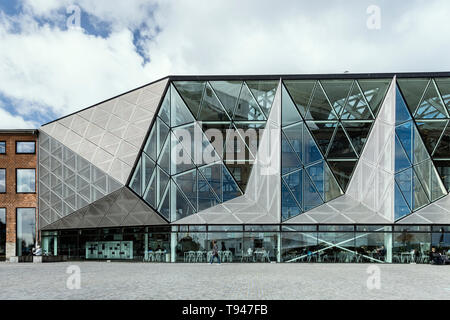 HELSINGOR DENMARK; MARCH 24, 2019: The modern architecture of the Cultural Centre, 'Kulturvaerftet'. Stock Photo