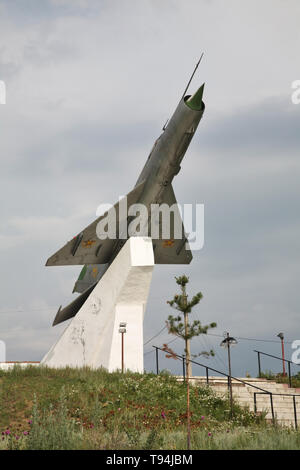 War Memorial in Karkaralinsk. Karaganda Oblast. Kazakhstan Stock Photo