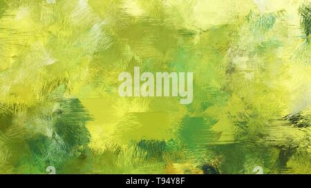 painting with brush strokes and dark khaki, yellow green and dark olive green colors. can be used for wallpaper, cards, poster or creative fasion desi Stock Photo