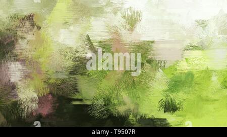 painting brush texture with dark khaki, very dark green and beige colors. can be used for wallpaper, cards, poster or creative fasion design elements. Stock Photo