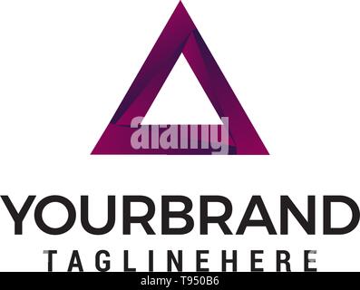 triangel logo design concept template vector Stock Vector
