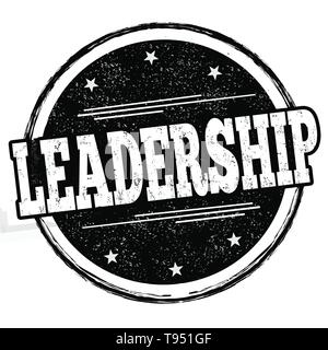 Leadership sign or stamp on white background, vector illustration Stock Vector