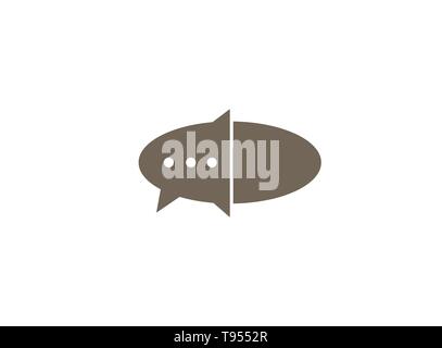 Chat icon communication symbol and customer service for logo design Stock Vector