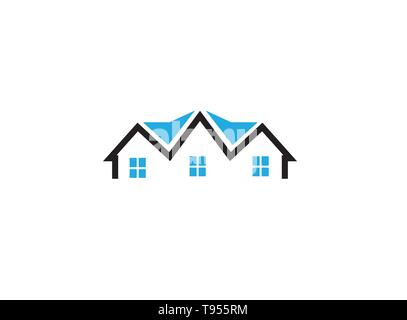 Villa architecture for home and houses for logo design Stock Vector
