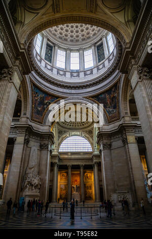 Paris, France - 24.04.2019: Interior of Pantheon, in the Latin Quarter in Paris, France Stock Photo