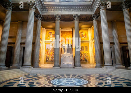 Paris, France - 24.04.2019: Interior of Pantheon, in the Latin Quarter in Paris, France Stock Photo