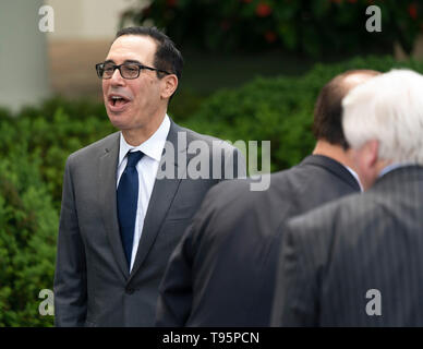 United States Secretary of the Treasury Steven T. Mnunchin attends a White House event where United States President Donald J. Trump speaks modernizing our immigration system for a stronger America at the White House in Washington, DC, May 16, 2019. Credit: Chris Kleponis / CNP | usage worldwide Stock Photo