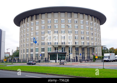 The HQ of the OPCW, The Organisation for the Prohibition of Chemical Weapons, in The Hague, Netherlands opened in 1998 Stock Photo