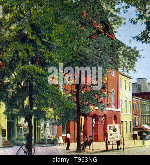 Ford's Theatre Where Lincoln Was Assassinated, 1905. Color Photomechanical. On the evening of April 14, 1865, John Wilkes Booth, a famous actor and Confederate sympathizer, assassinated President Abraham Lincoln at Ford's Theatre in Washington, D.C. Stock Photo