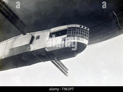 View of Blimp's Gondola. Fedele Azari (Italian, 1895 - 1930); Italy; 1914 - 1929; Gelatin silver print. Stock Photo