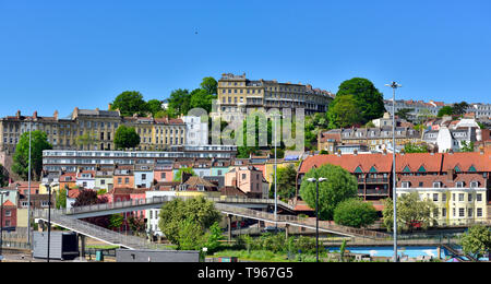 Terraced houses in Hotwells and Clifton Wood. Bristol 