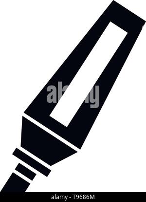 This vector image shows a marker icon in glyph style. It is isolated on a white background. Stock Vector