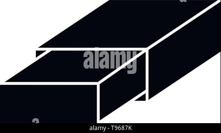 This vector image shows a eraser icon in glyph style. It is isolated on a white background. Stock Vector