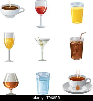 drinks icon set Stock Vector Image & Art - Alamy