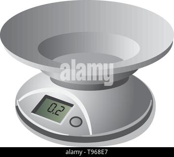 Kitchen digital weight scale Stock Vector