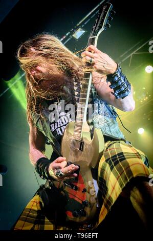 May 15, 2019 - Toronto, Ontario, Canada - American metal band 'Black Label Society' sold out two shows at Opera House in Toronto. Band members: ZAKK WYLDE, JEFF FABB, JOHN JD DESERVIO, DARIO LORINA (Credit Image: © Igor Vidyashev/ZUMA Wire) Stock Photo