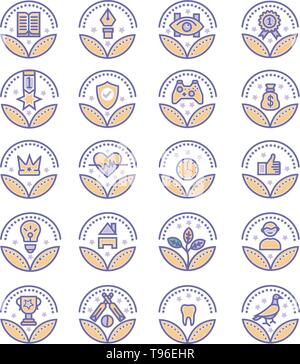 Set of Awards Vector Icons - vector illustration sign for your business or website or mobile apps Stock Vector