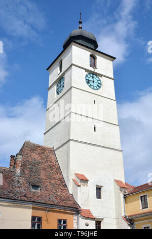 Council Tower, Turnul Sfatului, Tanácstorony, Sibiu, Nagyszeben, Hermannstadt, Romania, Europe Stock Photo