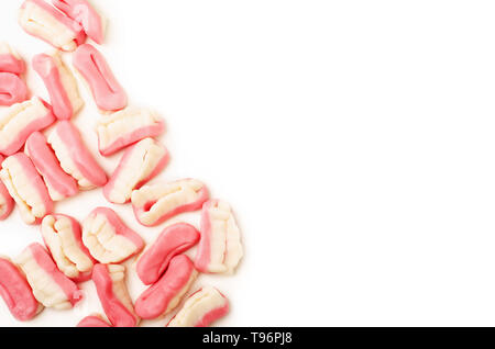 Halloween sweets, vampire jaws isolated on a white background Stock Photo