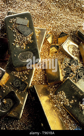 still life showing variety of gold Stock Photo