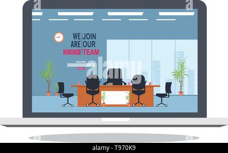 Human resources. Search for employees. Flat design graphic desings. Modern concepts for web banners, websites, infographics, Stock Vector
