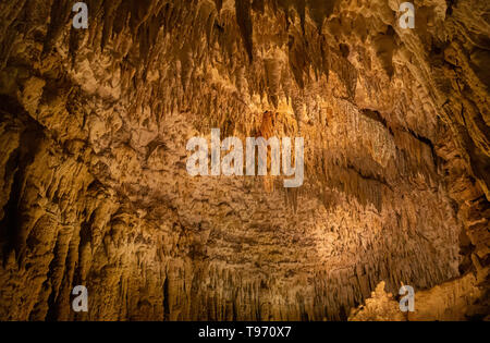 Lake cave rock formations stalactite in Gyokusendo , Okinawa - Japan. Stock Photo