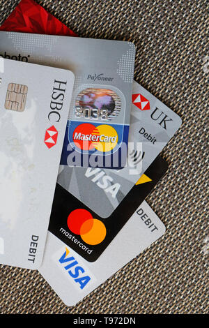 Bank cards of different banks Stock Photo - Alamy