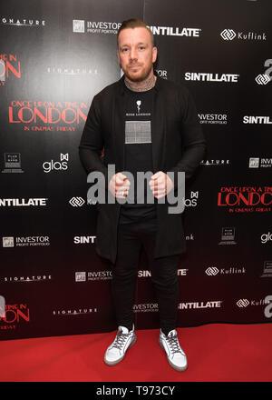 Guests attend premiere of crime drama about two of London's most notorious gangsters, Billy Hill and Jack 'Spot' Comer  Featuring: Jamie O'Hara Where: London, United Kingdom When: 15 Apr 2019 Credit: Phil Lewis/WENN.com Stock Photo