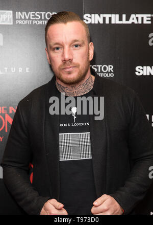 Guests attend premiere of crime drama about two of London's most notorious gangsters, Billy Hill and Jack 'Spot' Comer  Featuring: Jamie O'Hara Where: London, United Kingdom When: 15 Apr 2019 Credit: Phil Lewis/WENN.com Stock Photo