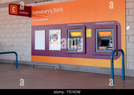 Sainsburys cash machines / ATMs Stock Photo