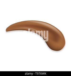 Chocolate stroke isolated on white background Stock Vector