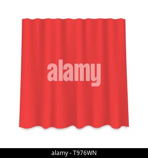 Red Hanging silk curtain isolated Stock Vector