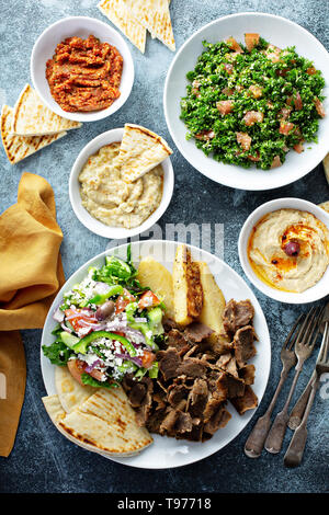 Mediterranean food on the table Stock Photo