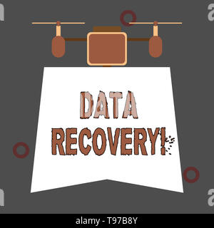 Handwriting text Data Recovery. Conceptual photo process of salvaging inaccessible lost or corrupted data Stock Photo