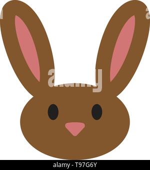 Cartoon bunny rabbit vector icon Stock Vector